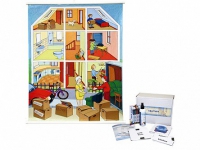 Магнитно-маркерный плакат "Квартира" с набором магнитных карточек + методические рекомендации (иностранный язык) - «globural.ru» - Ессентуки