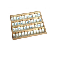 Печатный алфавит на пластиковых табличках. Синий - «globural.ru» - Ессентуки