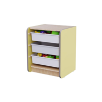 Одинарный модуль для хранения игрушек из коллекции мебели «НЕГА» (цвет желтый) - «globural.ru» - Ессентуки