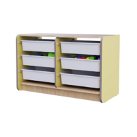 Двойной модуль для хранения игрушек из коллекции мебели «НЕГА» (цвет желтый) - «globural.ru» - Ессентуки