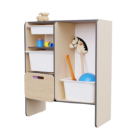 Шкаф для игрушек во входную группу из коллекции мебели «НЕГА» (цвет бежевый) - «globural.ru» - Ессентуки