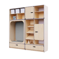 Детская стенка с местом для хранения и прямоугольной зоной отдыха из коллекции «НЕГА» (цвет бежевый) - «globural.ru» - Ессентуки