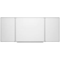 Доска магнитно-маркерная настенная трехэлементная белая полимерная - «globural.ru» - Ессентуки