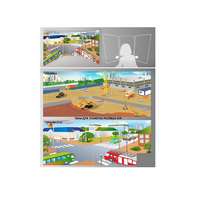 Стенд для сюжетно-ролевых игр 2-х сторонний (перекресток, стройка) - «globural.ru» - Ессентуки