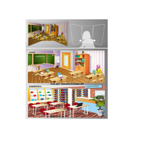 Стенд для сюжетно-ролевых игр 2-х сторонний (класс, библиотека) - «globural.ru» - Ессентуки