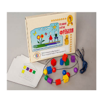 Игровой набор Фребеля "Бусы-шнуровка" (серия "Эксперимент") - «globural.ru» - Ессентуки
