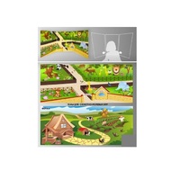 Стенд для сюжетно-ролевых игр 2-х сторонний (Зоопарк, ферма) - «globural.ru» - Ессентуки