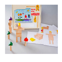 Игровой набор Фребеля "Конструктор деревянный без соединений-3" (Серия "Эксперимент") - «globural.ru» - Ессентуки