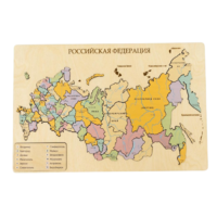 Пазл из дерева Административная карта России "Родина Моя" 522х308х10мм - «globural.ru» - Ессентуки