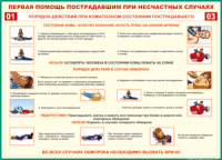 Таблица Порядок действий при коматозном состоянии пострадавшего 1000*1400 винил - «globural.ru» - Ессентуки