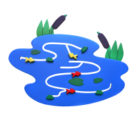 Сенсомоторное декоративно-развивающее панно "Река" - «globural.ru» - Ессентуки