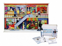 Магнитно-маркерный плакат "Магазин" с набором магнитных карточек + методические рекомендации (иностранный язык) - «globural.ru» - Ессентуки