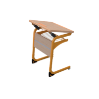 Стол ученический одноместный с регулировкой наклона столешницы на плоскоовальной трубе 3-5 гр.р - «globural.ru» - Ессентуки