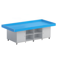 Стол для робототехники с дверками (серый/синий) - «globural.ru» - Ессентуки