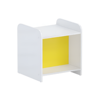 Стеллаж для пособий 6 (белый/желтый)  - «globural.ru» - Ессентуки