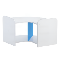 Стеллаж для пособий 7 (белый/синий)  - «globural.ru» - Ессентуки