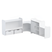 Набор стеллажей для игрушек и пособий "Росток" (белый) - «globural.ru» - Ессентуки