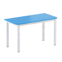 Стол каркасный составной два угла столешницы скруглены (синий/белый) - «globural.ru» - Ессентуки