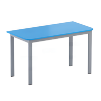Стол каркасный составной два угла столешницы скруглены (синий/серый) - «globural.ru» - Ессентуки