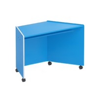 Стол-трапеция корпусной (синий/белый) - «globural.ru» - Ессентуки
