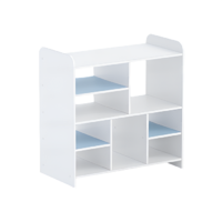 Стеллаж для пособий 2 (белый/прибрежный синий)  - «globural.ru» - Ессентуки