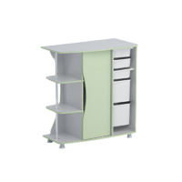 Стеллаж левый Робик 001 (серый/фисташковый)  - «globural.ru» - Ессентуки