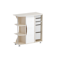 Стеллаж левый Робик 001 (дуб молочный/белый)  - «globural.ru» - Ессентуки