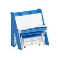 Набор мебели «Конструкторское бюро» (белый/синий) - «globural.ru» - Ессентуки