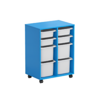 Тумба мобильная для пособий (синий) - «globural.ru» - Ессентуки