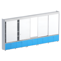 Раздвижная система аудиторных досок (серый/синий) - «globural.ru» - Ессентуки