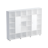 Шкаф-стеллаж 2 дверки (бук/белый) - «globural.ru» - Ессентуки