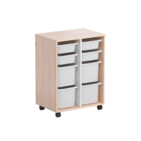 Тумба мобильная для пособий (бук/белый) - «globural.ru» - Ессентуки