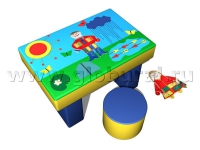 Дидактический стол с пуфиком вариант 1 (ВИК) - «globural.ru» - Ессентуки