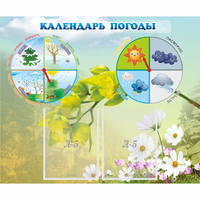 Стенд "Календарь погоды" с 2 карманами - «globural.ru» - Ессентуки