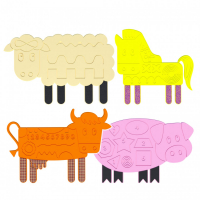 Набор тактильно-развивающих панелей «Ферма» - «globural.ru» - Ессентуки