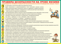 Таблица Правила безопасности на уроке физики 1000*1400 винил	 - «globural.ru» - Ессентуки