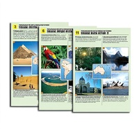 Комплект таблиц по географии раздаточных "Уникальные объекты южных материков" (цвет, лам, А4, 12 шт.) - «globural.ru» - Ессентуки