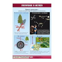 Таблица демонстрационная "Ориентирование на местности" (винил 100х140) - «globural.ru» - Ессентуки