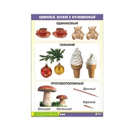 Таблица демонстрационная "Одинаковый, похожий и противоположный" (винил 70x100) - «globural.ru» - Ессентуки