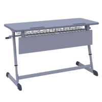 Парта двухместная Nomad V с полиуретановой кромкой регулируемая по высоте  - «globural.ru» - Ессентуки