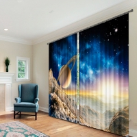 Комплект светонепроницаемых штор "Космическая история" - «globural.ru» - Ессентуки