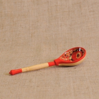 Музыкальная ложка с Хохломской и Городецкой росписью - «globural.ru» - Ессентуки