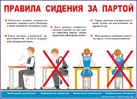 Таблица Правила сидения  за партой 1000*1400 винил - «globural.ru» - Ессентуки
