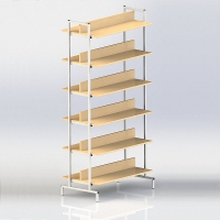 Стеллаж 2-сторонний на металлокаркасе - «globural.ru» - Ессентуки