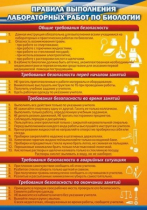 Стенд "Правила выполнения лабораторных работ по биологии" (вариант 2) - «globural.ru» - Ессентуки