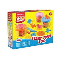 Пластилин на растительной основе Artberry/Stamp Your Zoo 3 бан./35 г со штампами - «globural.ru» - Ессентуки