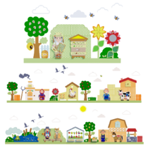 Набор декоративно-развивающих панелей "Деревенька" - «globural.ru» - Ессентуки