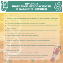Стенд "Правила пожарной безопасности в кабинете физики" - «globural.ru» - Ессентуки