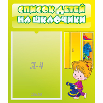 Стенд "Список детей на шкафчики" №5 - «globural.ru» - Ессентуки