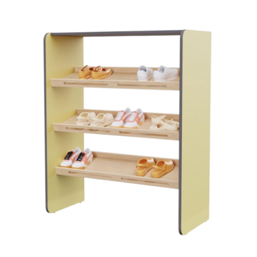 Полка для обуви во входную группу из коллекции мебели «НЕГА» (цвет желтый) - «globural.ru» - Ессентуки